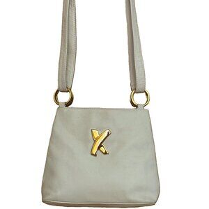 Vintage Paloma Picasso Cream Leather Cross Body Purse